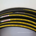 High Strengthen  Four steel spiral Cloth Covered 3/4 Inch Industrial Excavator hose SAE 100R12